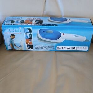 Tobi Portable Steamer in Blue and White